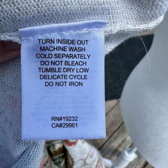 ALFRED DUNNER Pullover Sweater Petite Lg Pastel Fairycore Y2K Paisley Sparkle - Picture 10 of 10